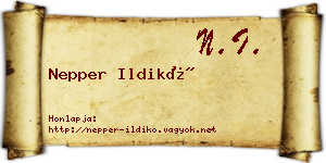 Nepper Ildikó névjegykártya
